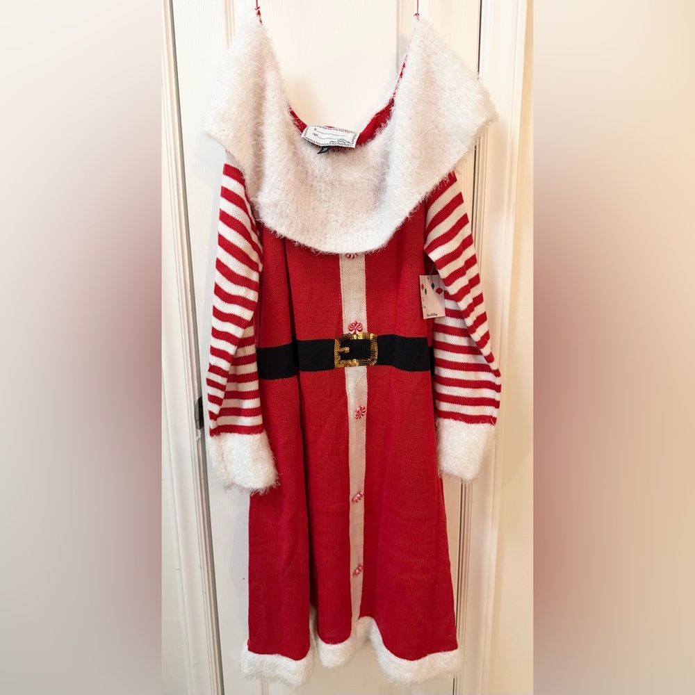 Festive Red and White Santa Costume for Kids